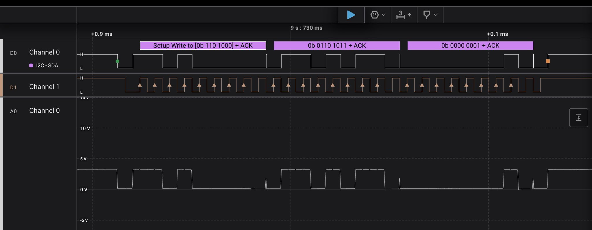 I2C on Logic analyser